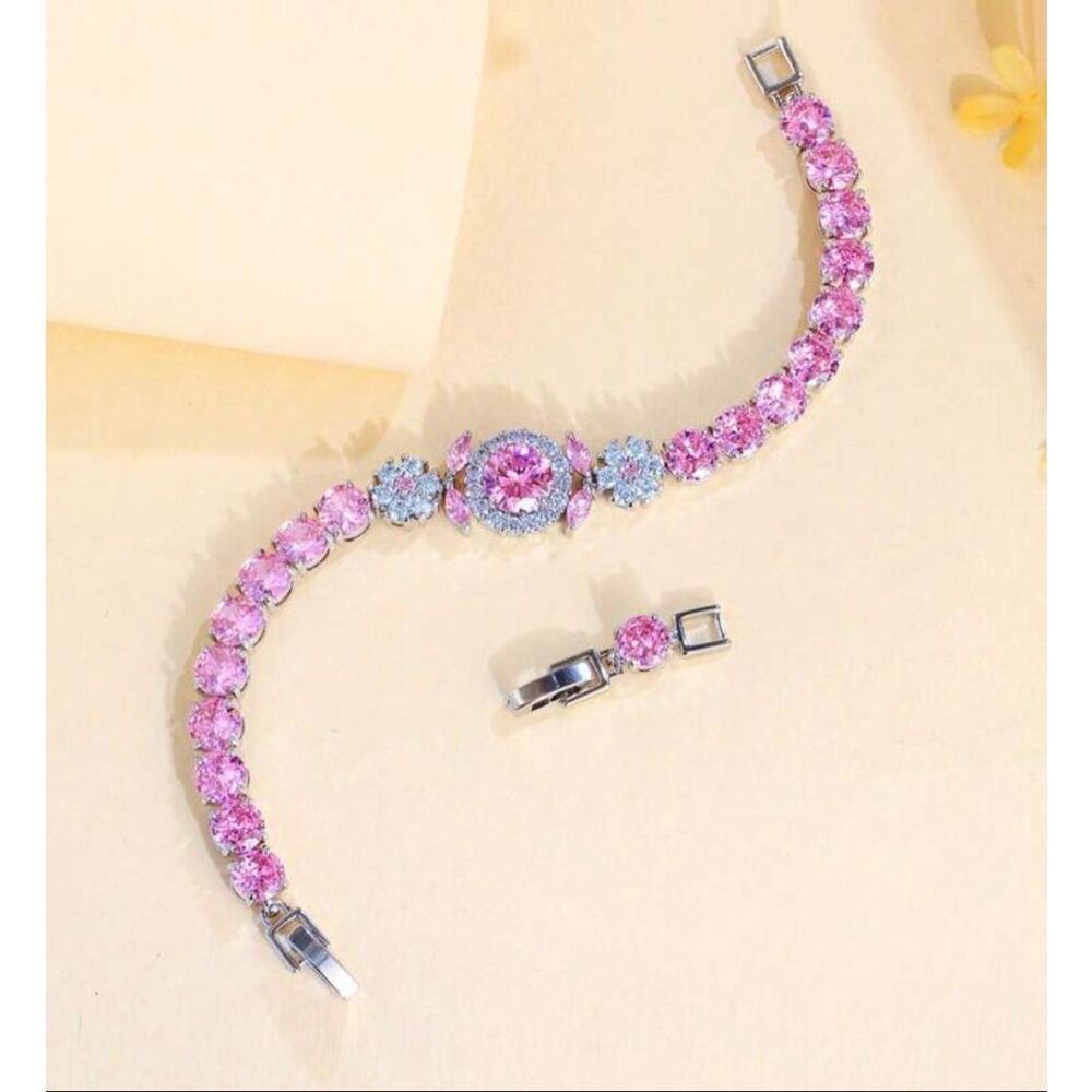 Sparkling Pink CZ Bracelet